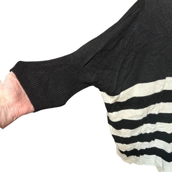 Cremiuex (Daniel) Black-And Off-White Short Sleeve Sweater Round Neckline Sz L - Picture 5 of 8